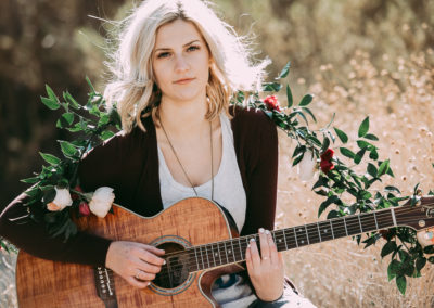 senior portrait with guitar